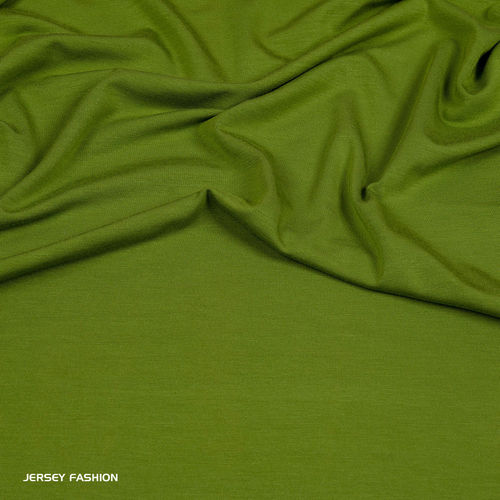 Tissu jersey viscose uni vert moyen - Hilco