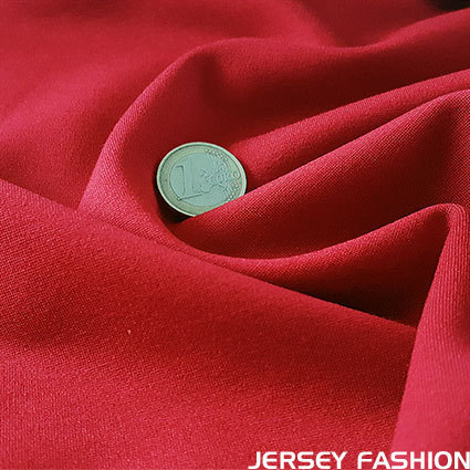Jersey lourd bi-élastique rouge