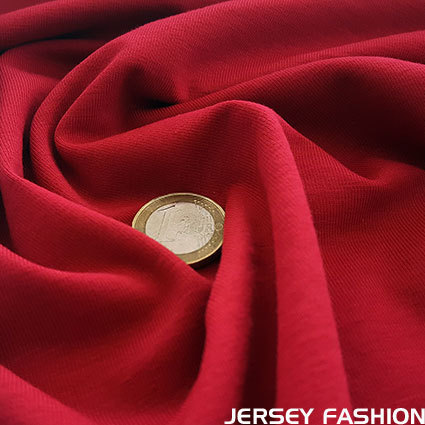 Jersey stretch coton rouge chaud - Toptex