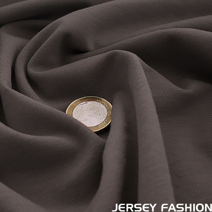 Tissu jersey coton gris-brun - Toptex