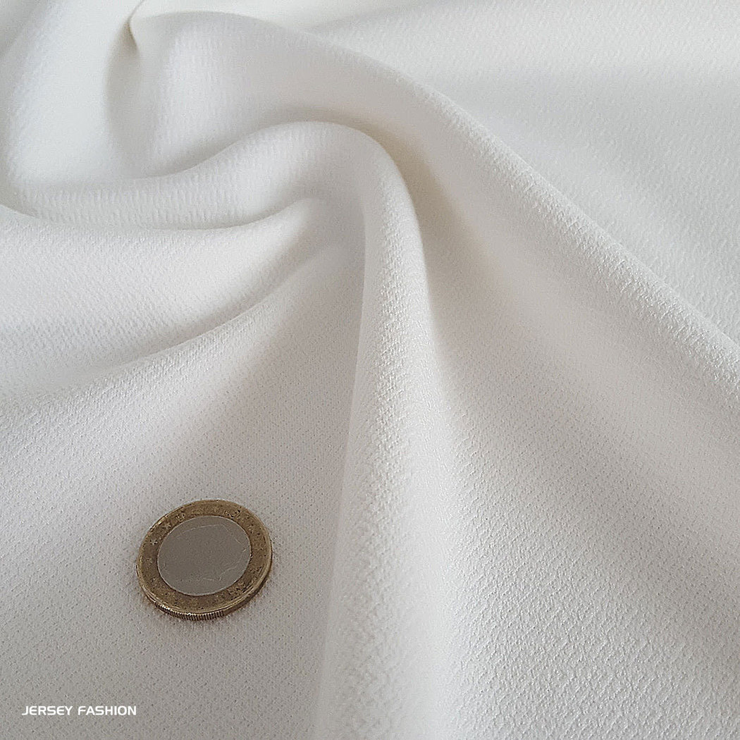White Polyester Crepe 150cm Wide