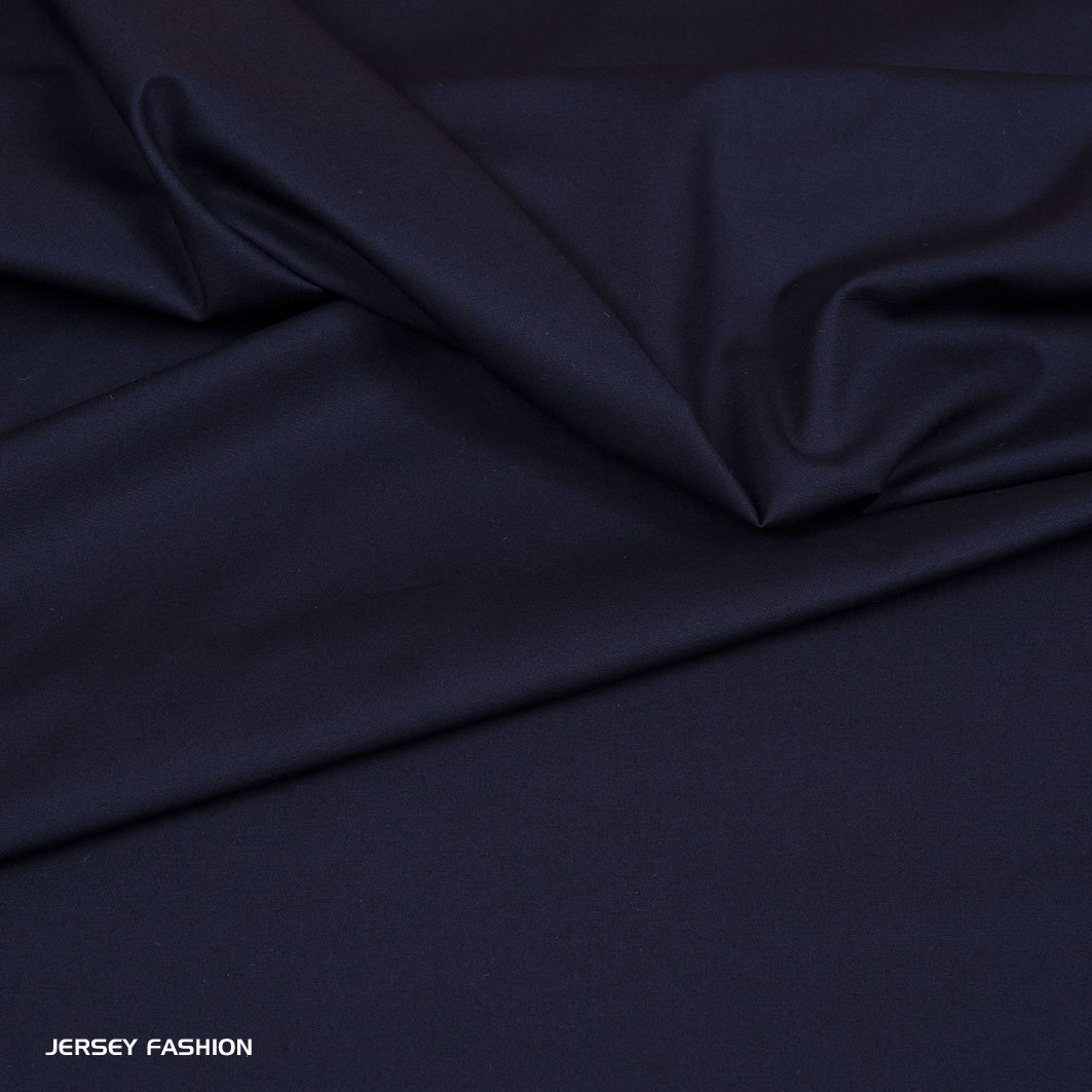 Black Stretch Woven Cotton Lycra Poplin Fabric