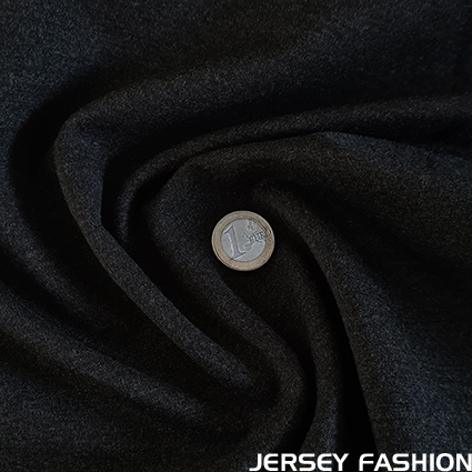 Jersey lourd bi-élastique mélangé gris foncé