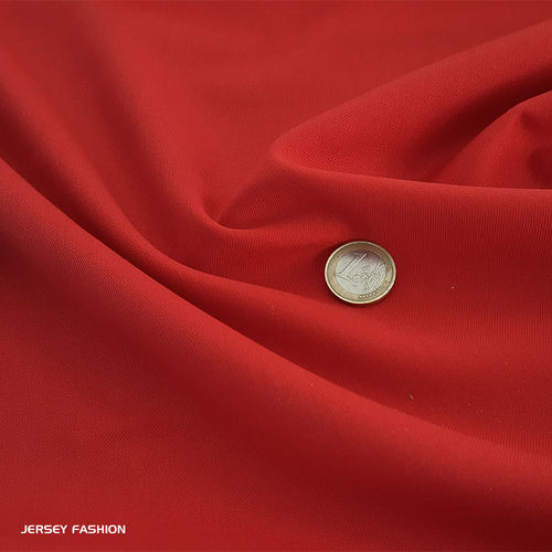 Tissu gabardine laine rouge | Coupon 50cm