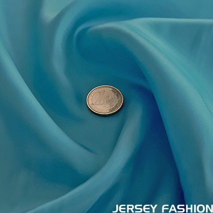 Stretch cupro (Bemberg) lining light turquoise blue