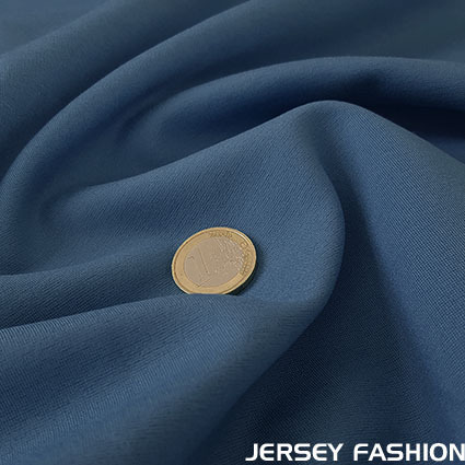 Jersey lourd bi-élastique bleu gris