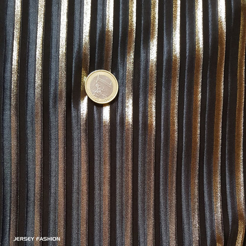 Tissu plissé stretch "Indira" d'or - La Maison Victor