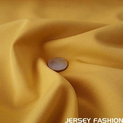 Jersey lourd bi-élastique jaune genêt | Coupon 180cm
