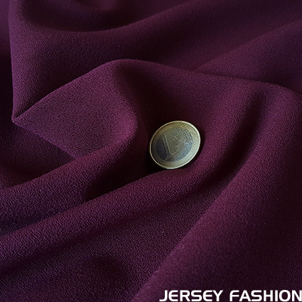 Stretch crepe fabric middle violet - Toptex | Remnant piece 150cm