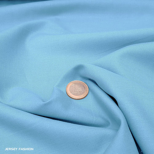 Tissu popeline coton bleu ciel - Toptex