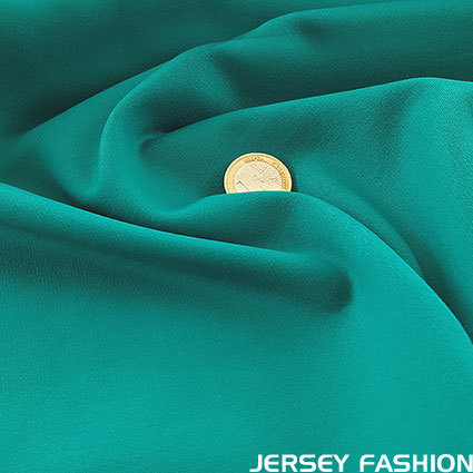 Jersey lourd bi-élastique vert turquoise | Coupon 77cm