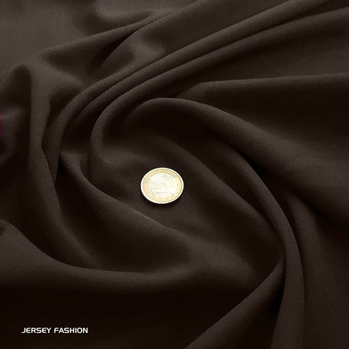 Tissu crêpe stretch fin brun foncé - Toptex | Coupon 100cm