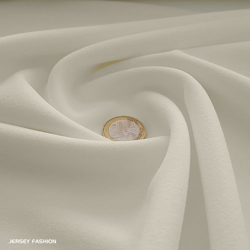 Jersey crepe fabric ecru | Remnant piece 105cm