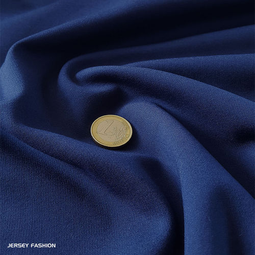 Zware jersey donker jeansblauw | Coupon 66cm