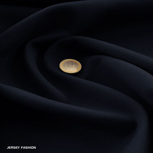 Jersey lourd bi-élastique bleu foncé | Coupon 53cm