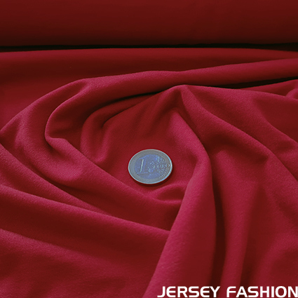 Tissu jersey tencel rouge chaud - Toptexi