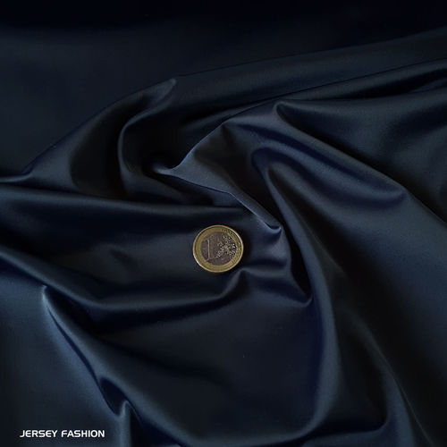 Tissu satin stretch bleu jean foncé - Toptex | Coupon 116cm