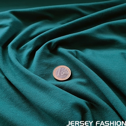 Tissu jersey tencel turquoise foncé - Toptex
