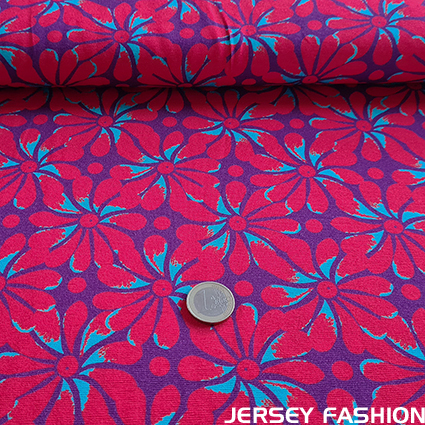 Viskose Jersey Stoff bedruckt Abstrakt Viskose Elastan bi-stretch Bekleidung 