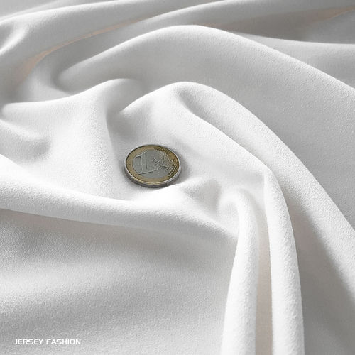 Tissu crêpe stretch fin blanc - Toptex | Coupon 214cm