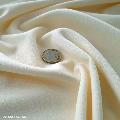 Tissu crêpe stretch fin blanc ivoire - Toptex | Coupon 111cm