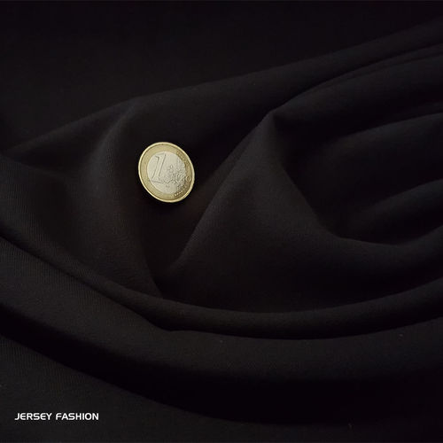 Stretch cotton sweatshirt black | Remnant piece 150cm