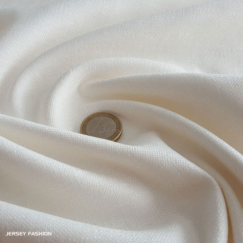 Tissu lin stretch blanc cassé | Coupon 73cm
