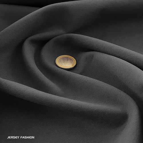 Tissu jersey lourd bi-élastique gris foncé | Coupon 300cm