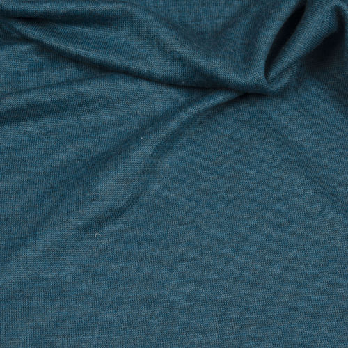 Tissu laine tricoté fine "Maglia" pétrole - Hilco | Coupon 95cm