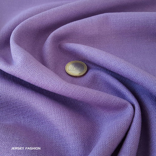 Stretch linnen lavendel | Coupon 44cm