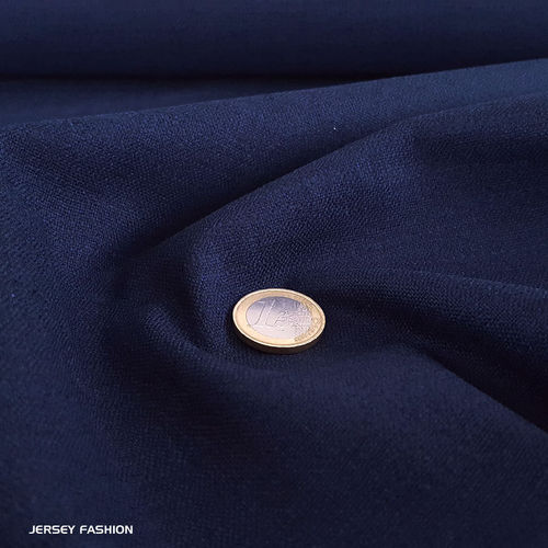 Stretch linnen jeansblauw | Coupon 88cm