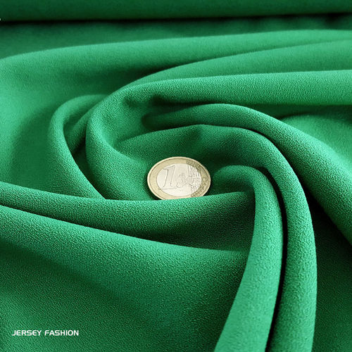 Tissu crêpe stretch fin vert émeraude - Toptex | Coupon 200cm