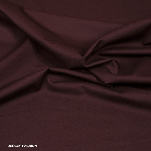 Tissu popeline coton stretch brun foncé | Coupon 153cm