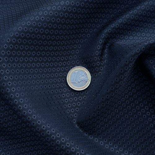 Jacquard lining fabric "Vita" dark cobalt blue