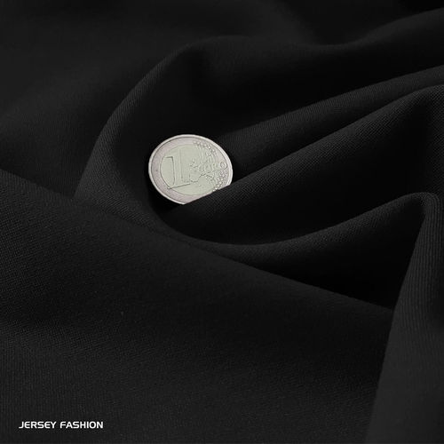 Jersey lourd bi-élastique noir | Coupon 58cm