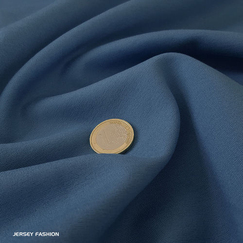 Jersey lourd bi-élastique  bleu gris | Coupon 127cm