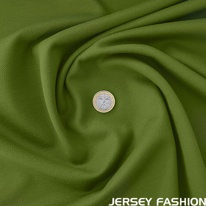 Tissu jersey sergé élastique punta di Milano vert moyen - Toptex