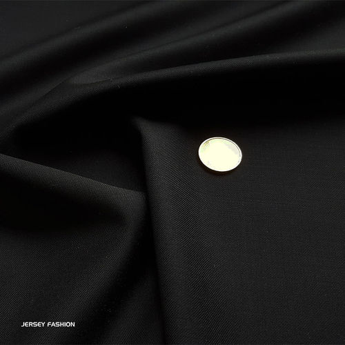 Wool fabric - Merino wool S120 - black | Remnant piece 67cm