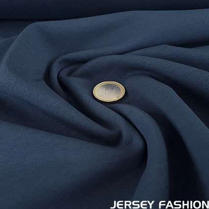 Stretch Baumwoll Sweatshirt Jeansblau | Reststück 105cm
