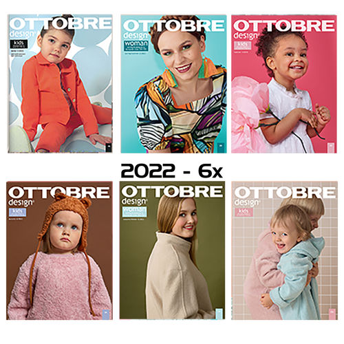 Bundle Ottobre Design year 2022 6x pattern magazines (Dutch)