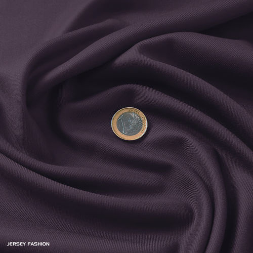 Stretch Bambus Gabardine - Aubergine-Violett | Reststück 139cm