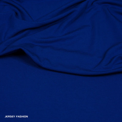 Tissu jersey viscose uni bleu de cobalt - Hilco | Coupon 72cm