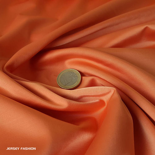 Stretch satin orange - Toptex | Remnant piece 70cm