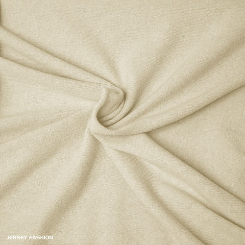 Tissu tricoté maille douce laine blanche "Gillo" - Hilco | Coupon 75cm