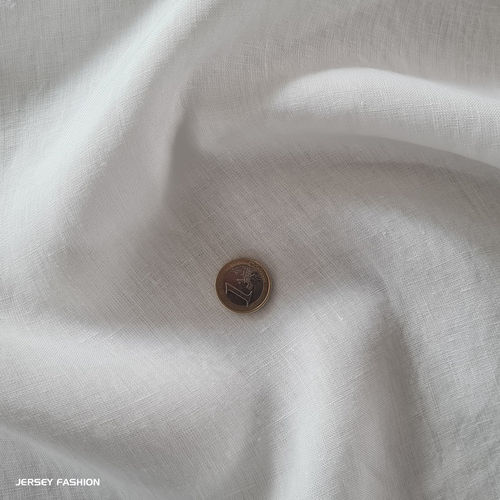 Organic hemp fabric woven off-white | Remnant piece 80cm