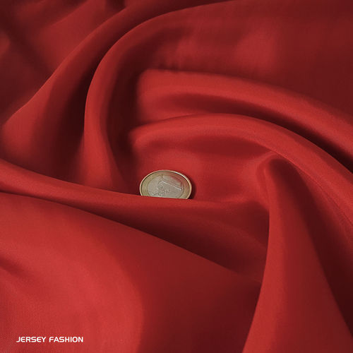 Stretch cupro (Bemberg) lining scarlet red | Remn. piece. 200cm