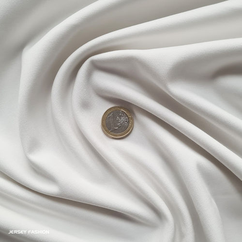 Tissu sergé stretch tencel coton blanc - Toptex | Coupon 73cm