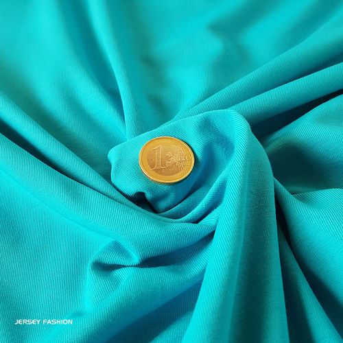 Cotton jersey turquoise - Toptex | Remnant piece 137cm