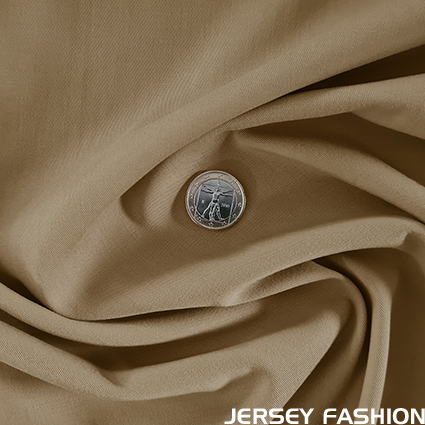 Fine stretch tencel cotton twill fabric sand brown - Hilco