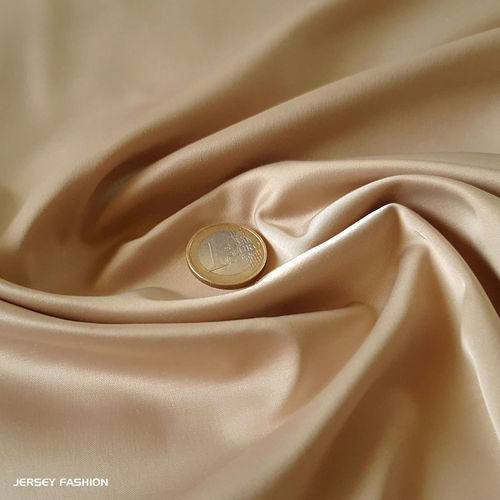 Stretch satin fabric sand - Toptex | Remnant piece 148cm